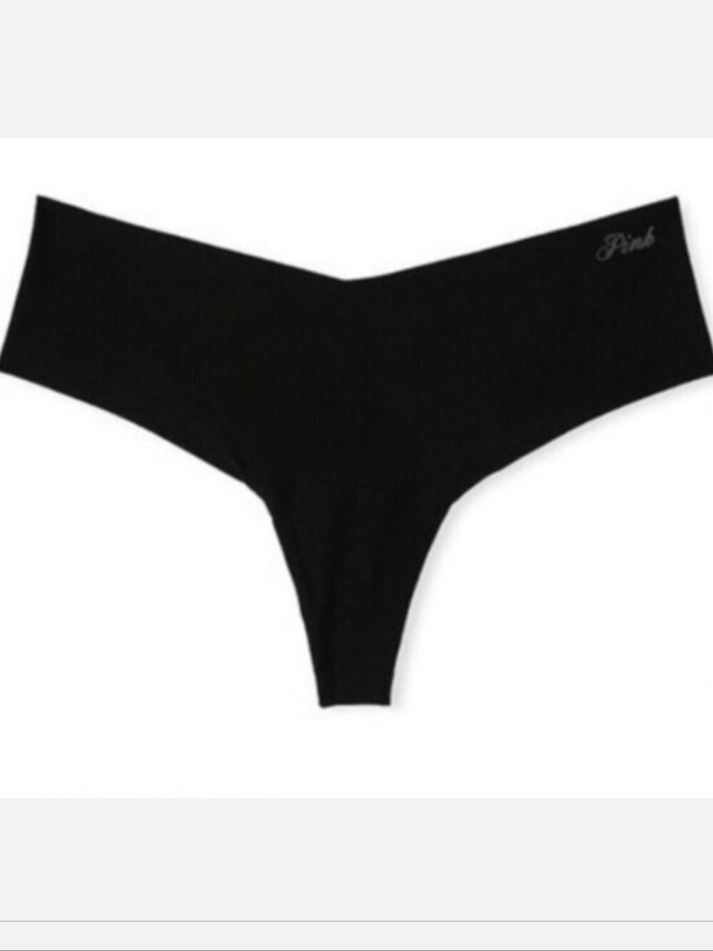 Victoria's secret pink BLACK no show VERY SEXY thong panty XXL